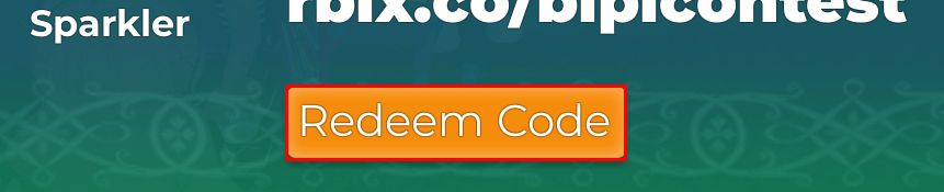 Redeem code menu in Mansion of Wonder Roblox